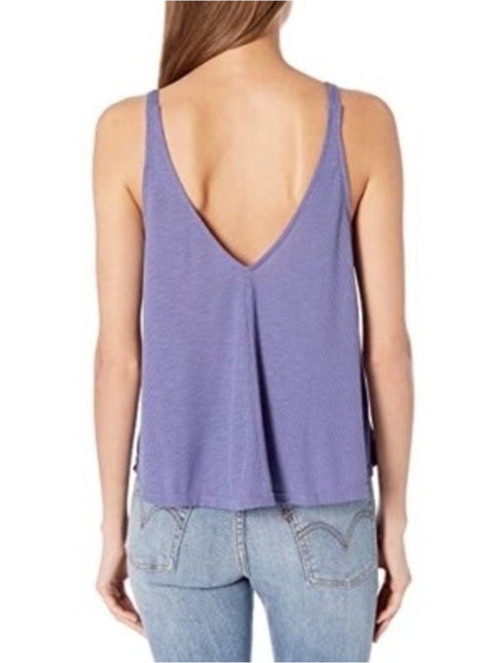 Free People Dani Tank Ribbed Periwinkle Blue Size Large - Picture 2 of 8